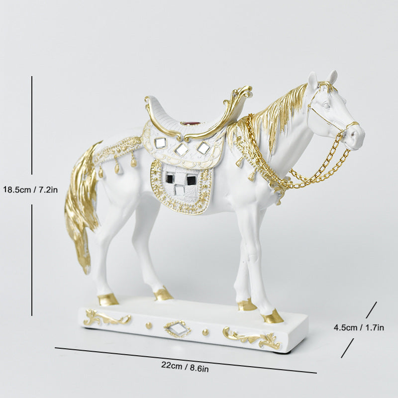Abstract Horse Statue Home Living Room Bookshelf Desktop Resin Crafts Ornaments