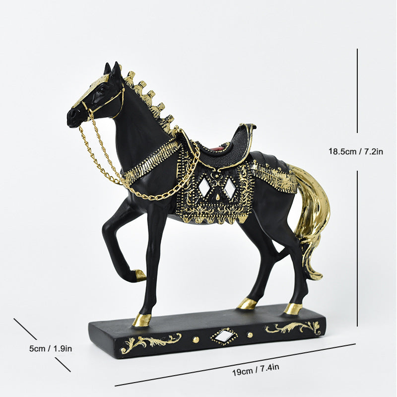 Abstract Horse Statue Home Living Room Bookshelf Desktop Resin Crafts Ornaments