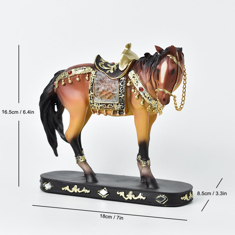 Abstract Horse Statue Home Living Room Bookshelf Desktop Resin Crafts Ornaments