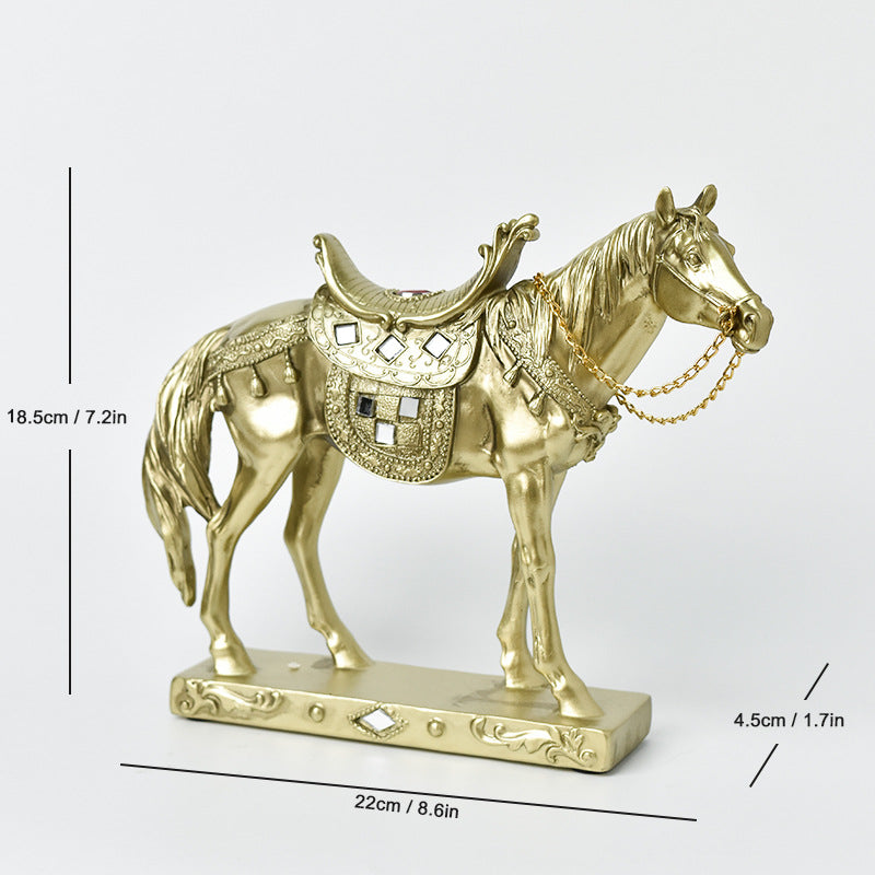 Abstract Horse Statue Home Living Room Bookshelf Desktop Resin Crafts Ornaments