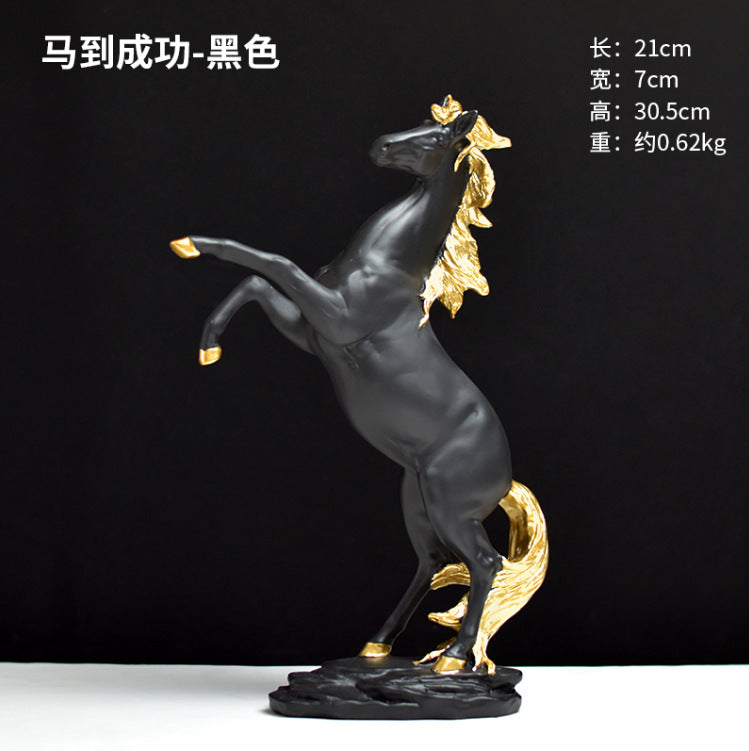Abstract Horse Statue Home Living Room Bookshelf Desktop Resin Crafts Ornaments