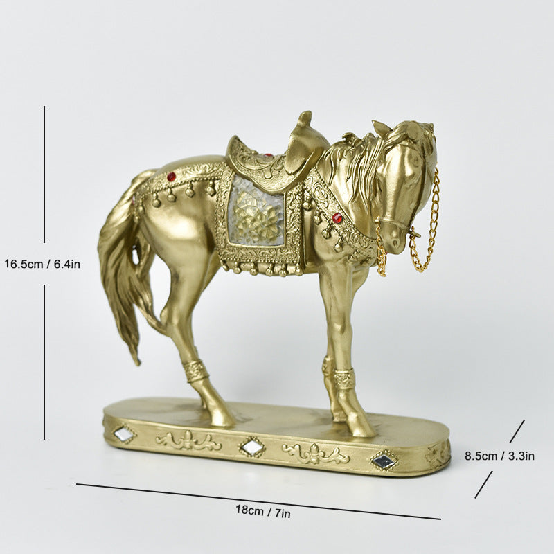 Abstract Horse Statue Home Living Room Bookshelf Desktop Resin Crafts Ornaments