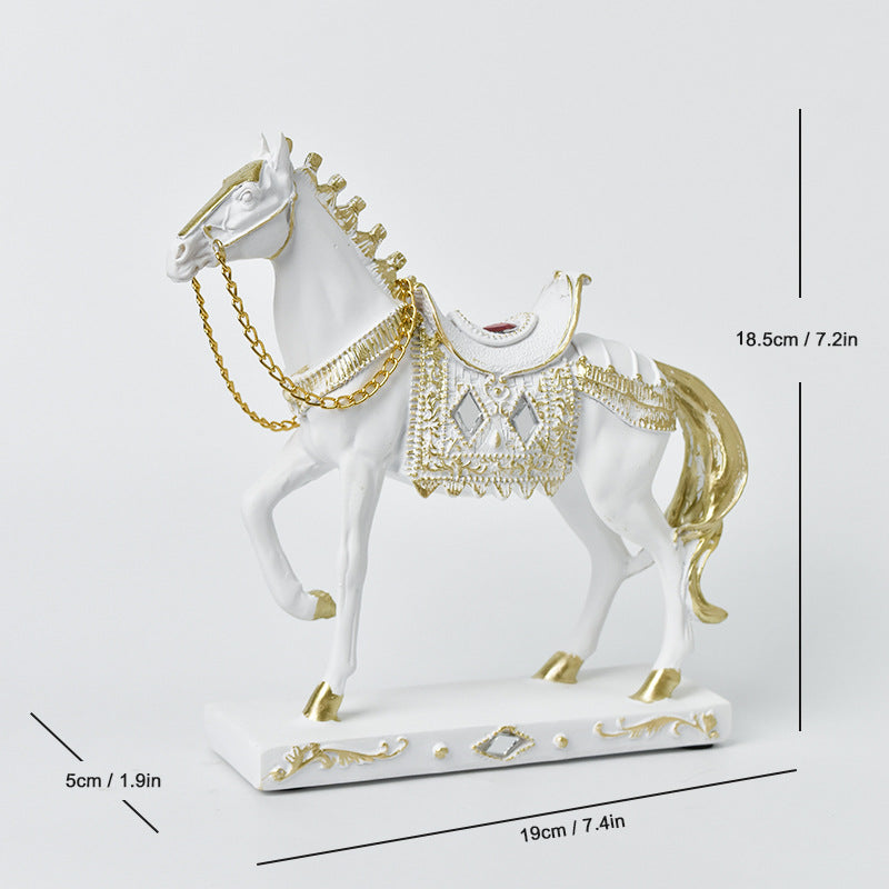 Abstract Horse Statue Home Living Room Bookshelf Desktop Resin Crafts Ornaments