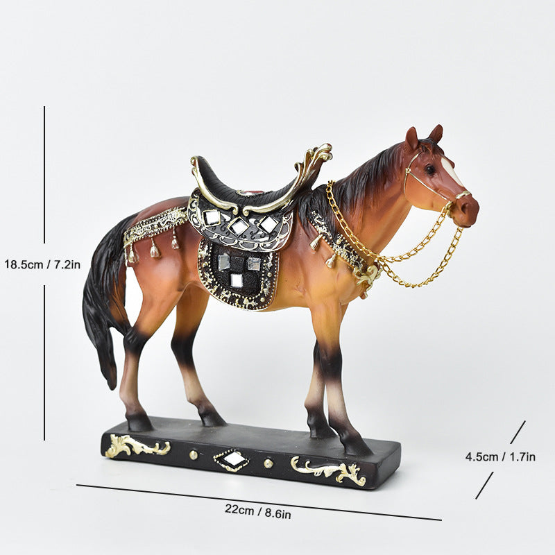 Abstract Horse Statue Home Living Room Bookshelf Desktop Resin Crafts Ornaments