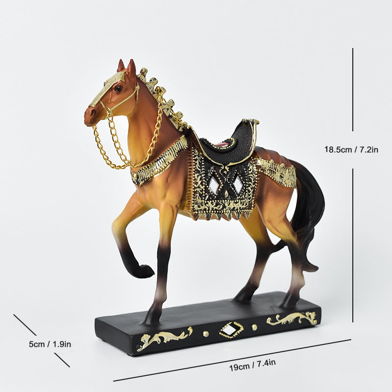 Abstract Horse Statue Home Living Room Bookshelf Desktop Resin Crafts Ornaments