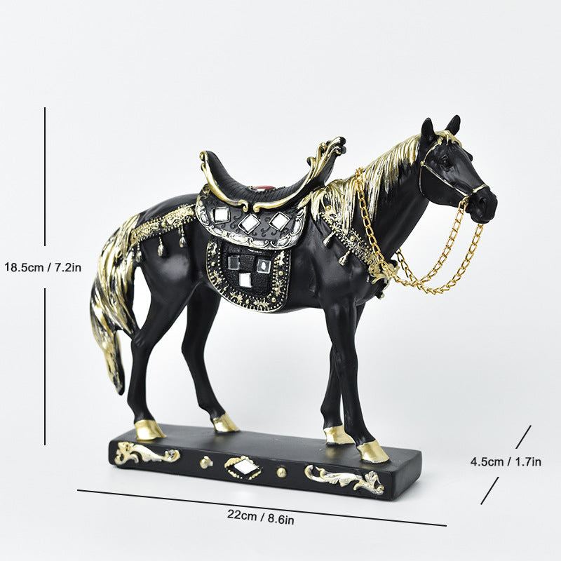 Abstract Horse Statue Home Living Room Bookshelf Desktop Resin Crafts Ornaments
