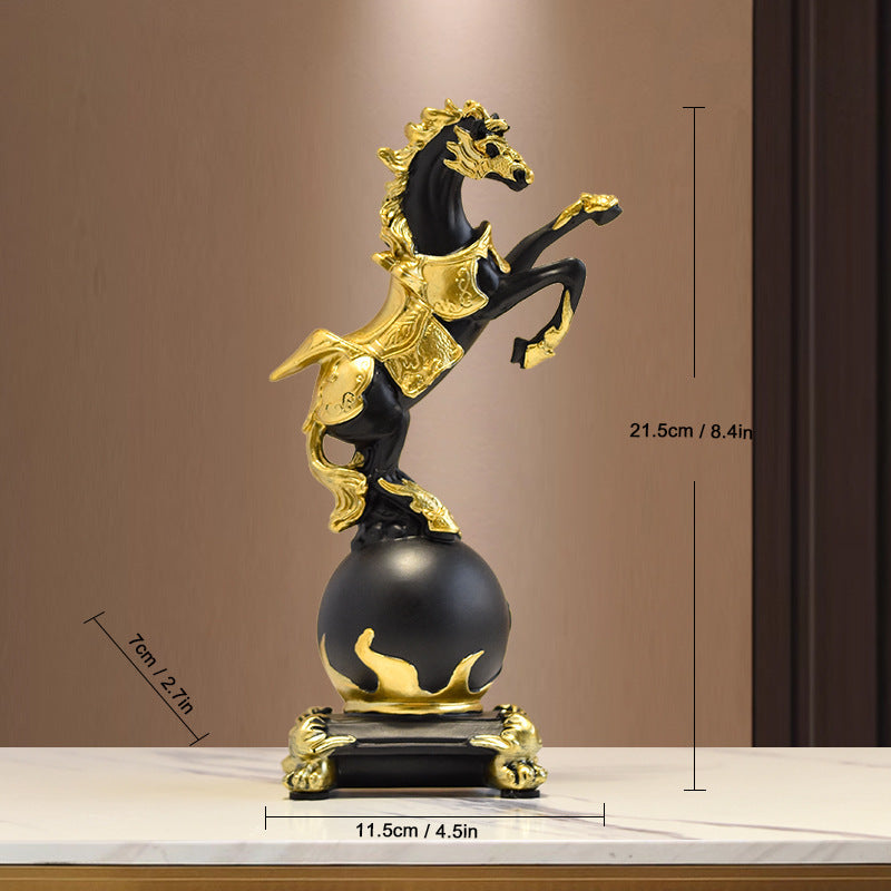 Abstract Horse Statue Home Living Room Bookshelf Desktop Resin Crafts Ornaments