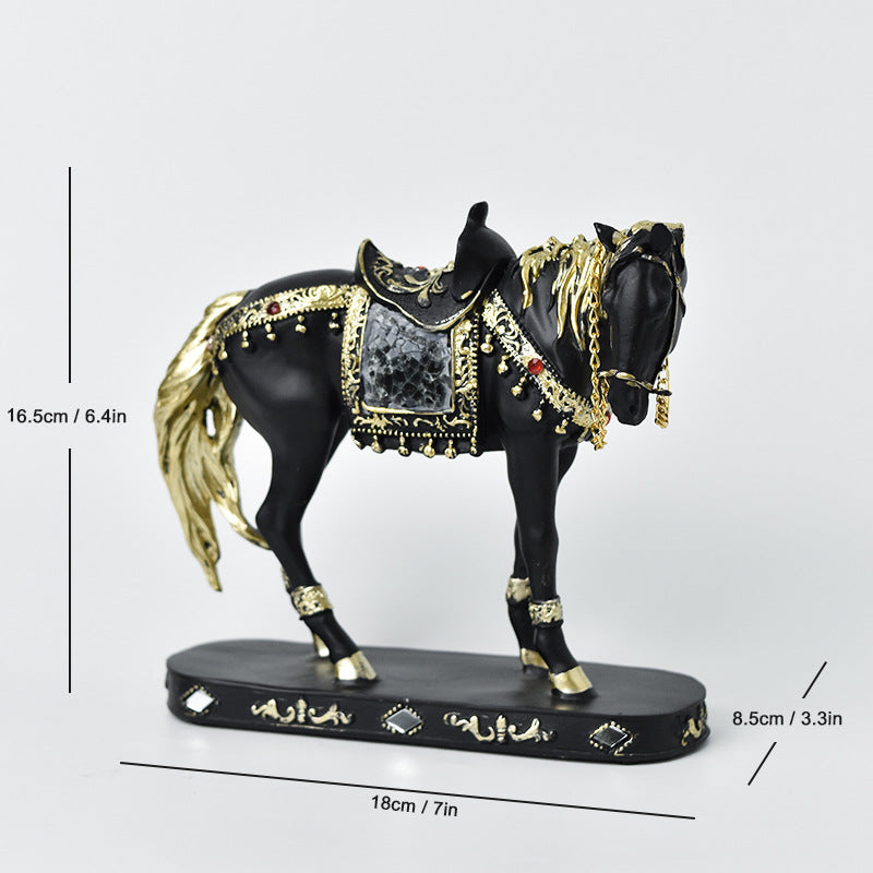 Abstract Horse Statue Home Living Room Bookshelf Desktop Resin Crafts Ornaments