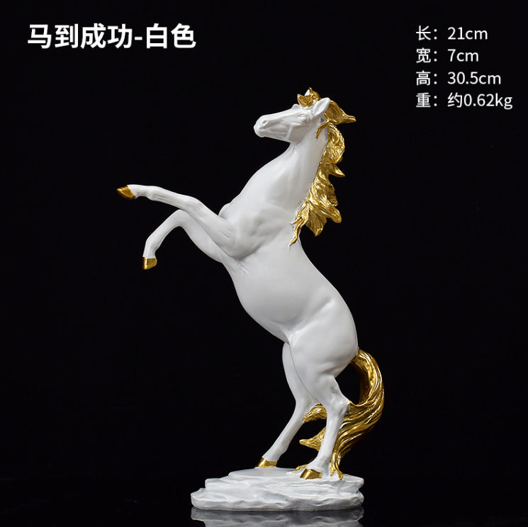 Abstract Horse Statue Home Living Room Bookshelf Desktop Resin Crafts Ornaments
