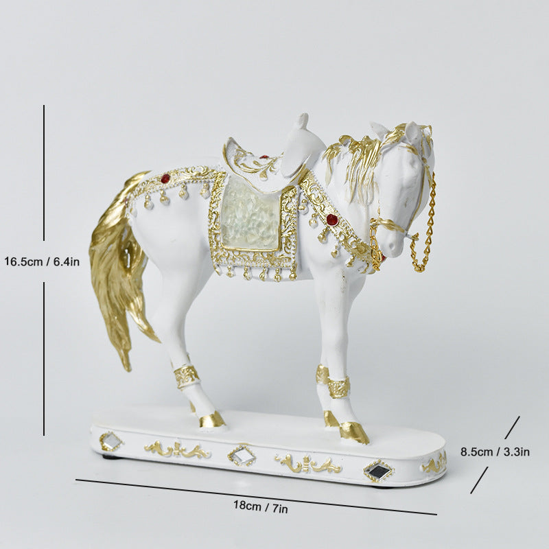 Abstract Horse Statue Home Living Room Bookshelf Desktop Resin Crafts Ornaments