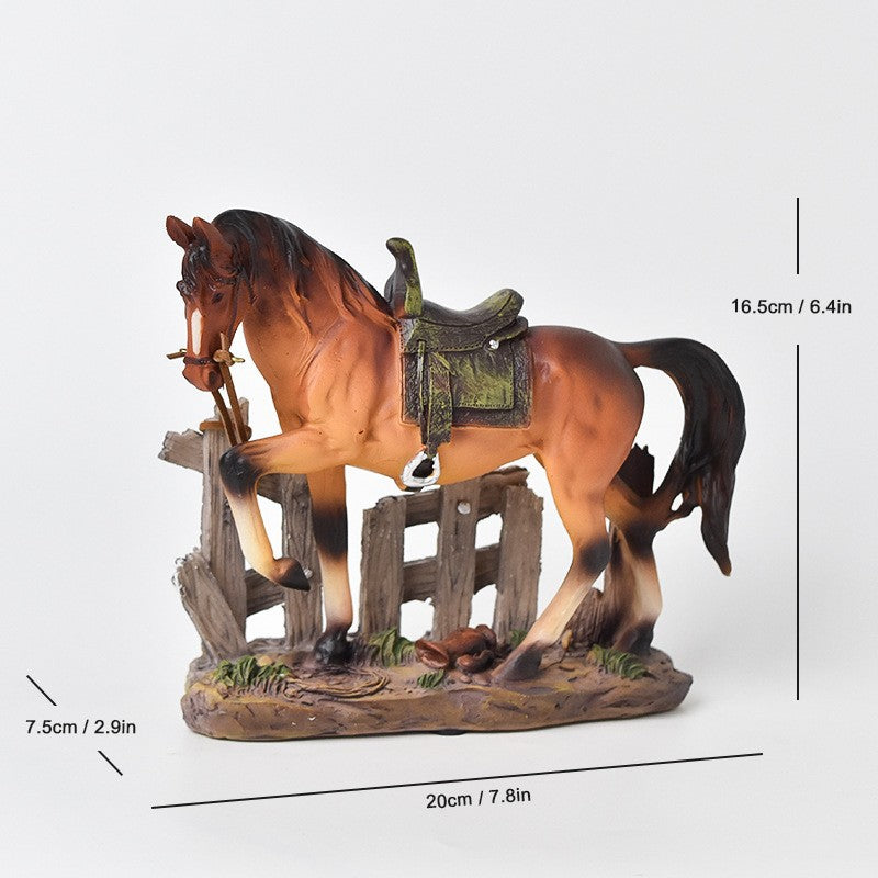 Abstract Horse Statue Home Living Room Bookshelf Desktop Resin Crafts Ornaments