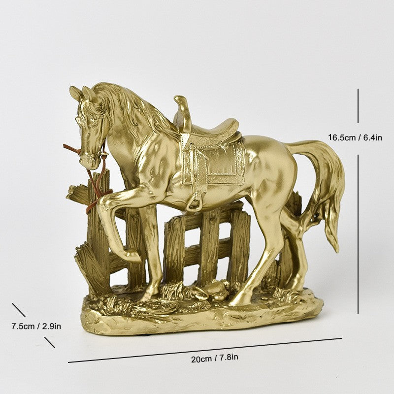Abstract Horse Statue Home Living Room Bookshelf Desktop Resin Crafts Ornaments