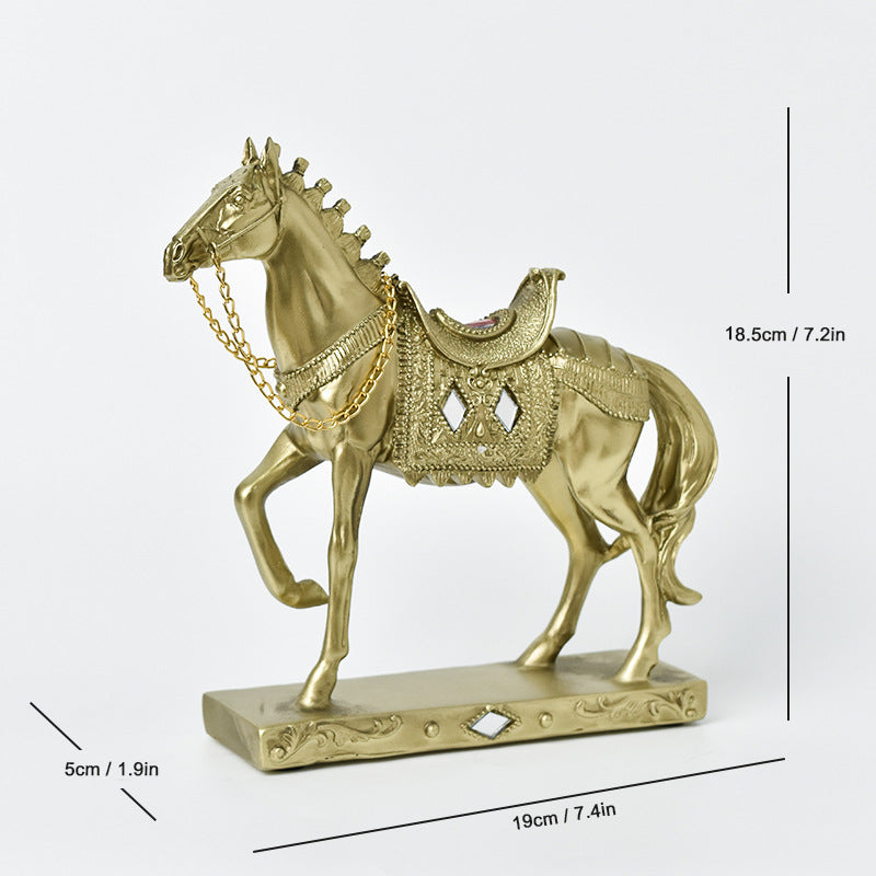 Abstract Horse Statue Home Living Room Bookshelf Desktop Resin Crafts Ornaments