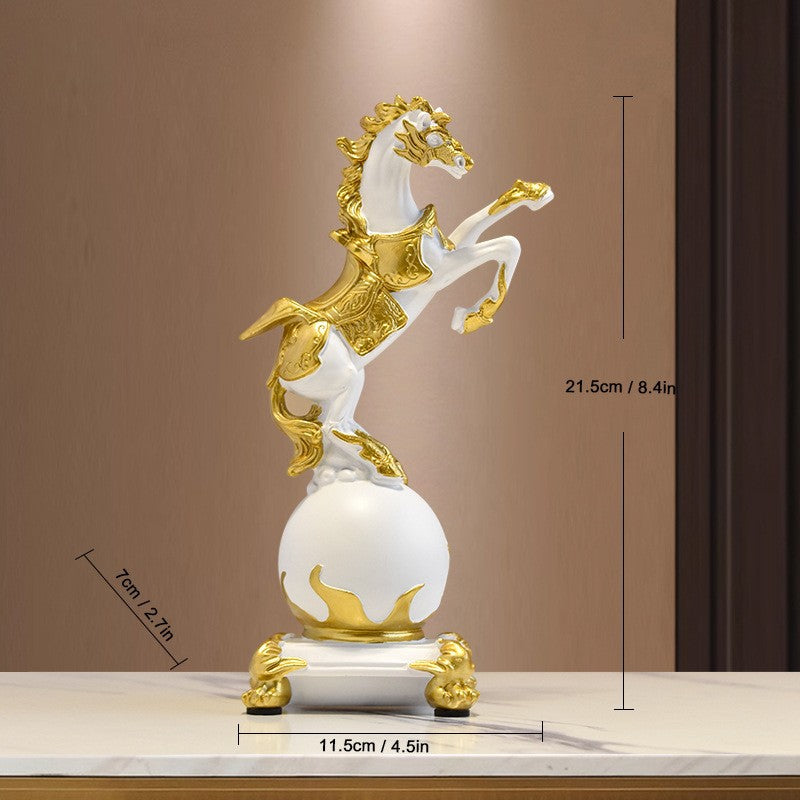 Abstract Horse Statue Home Living Room Bookshelf Desktop Resin Crafts Ornaments